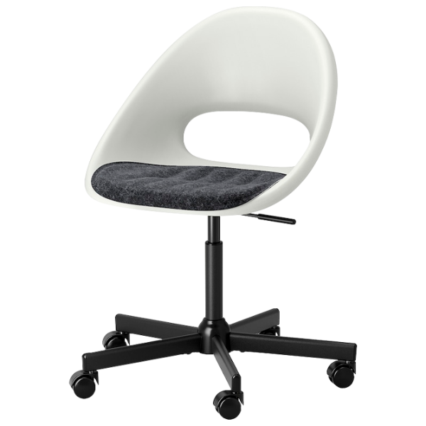 Офисное кресло Ikea Loberget/ Malskar Полиэстер/ Белый Черный photo 1