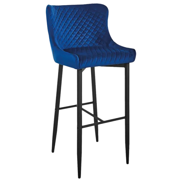 Барный стул Signal Colin B H-1 Бархат/ Металл/ Navy Blue photo 1 Барный стул Signal Colin B H-1 Бархат/ Металл/ Navy Blue photo 1
