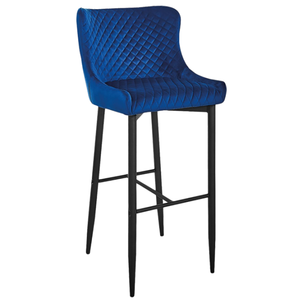 Барный стул Signal Colin B H-1 Бархат/ Металл/ Navy Blue photo 1 Барный стул Signal Colin B H-1 Бархат/ Металл/ Navy Blue photo 1