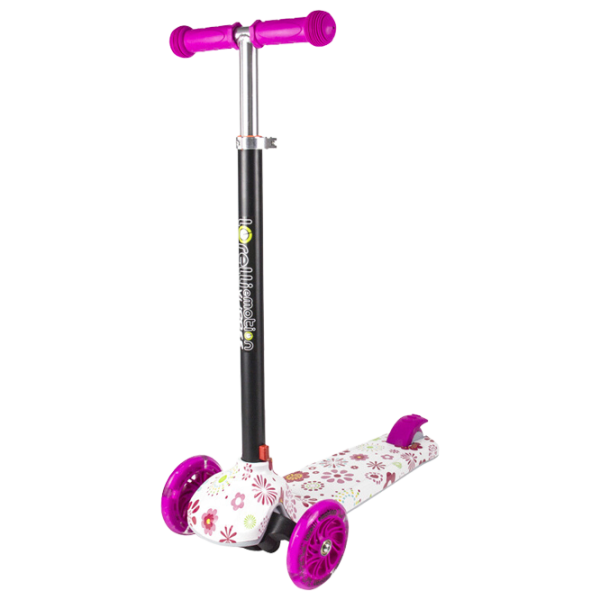 Trotinetă pentru copii cu trei roți Lorelli Yuppee (10390100016) 50 kg/ Pink photo 1