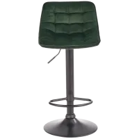 Барный стул Halmar H95 Бархат/ Сталь/ Тёмно-зелёный