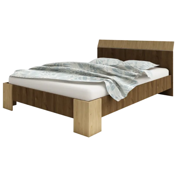 Кровать Haaus Pedro 140 x 200 см/ ЛДСП/ Бронзовый дуб photo 1 Кровать Haaus Pedro 140 x 200 см/ ЛДСП/ Бронзовый дуб photo 1