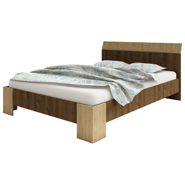 Кровать Haaus Pedro 140 x 200 см/ ЛДСП/ Бронзовый дуб photo 1 Кровать Haaus Pedro 140 x 200 см/ ЛДСП/ Бронзовый дуб photo 1