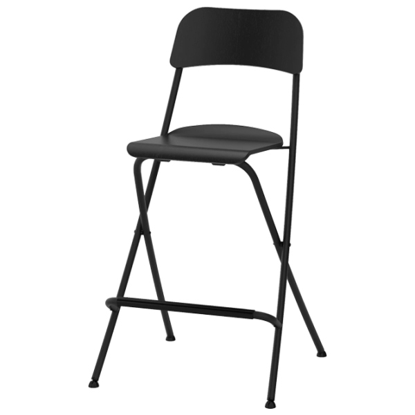 Барный стул Ikea Franklin Шпон/ Сталь/ Черный photo 1