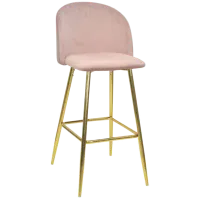 Барный стул Deco Maya Pink Бархат/ Металл/ Розовый