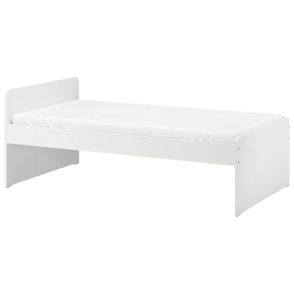 Кровать Ikea Slakt 90 x 200 см / Шпон / Белый photo 1