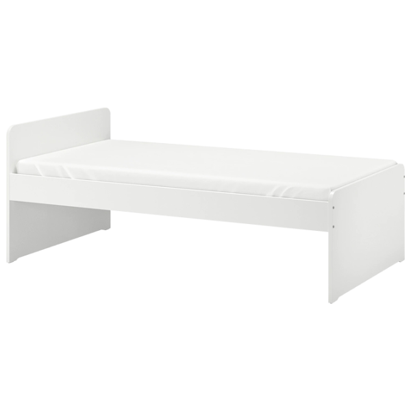 Кровать Ikea Slakt 90 x 200 см / Шпон / Белый photo 1