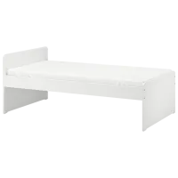 Кровать Ikea Slakt 90 x 200 см / Шпон / Белый