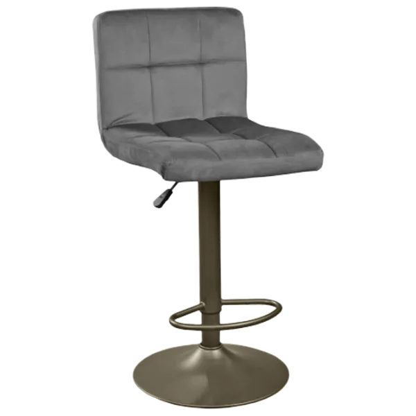 Scaun de bar Deco SB-044 Catifea/ Metal/ Gray photo 1 Scaun de bar Deco SB-044 Catifea/ Metal/ Gray photo 1
