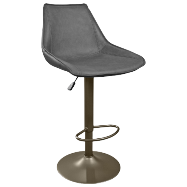 Scaun de bar Deco SB-39 Piele eco/ Metal/ Black Grey photo 1 Scaun de bar Deco SB-39 Piele eco/ Metal/ Black Grey photo 1