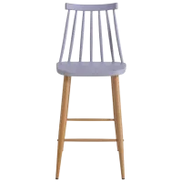 Барный стул DecoPrim Jack Прочный пластик/ Металл/ Светло-серый