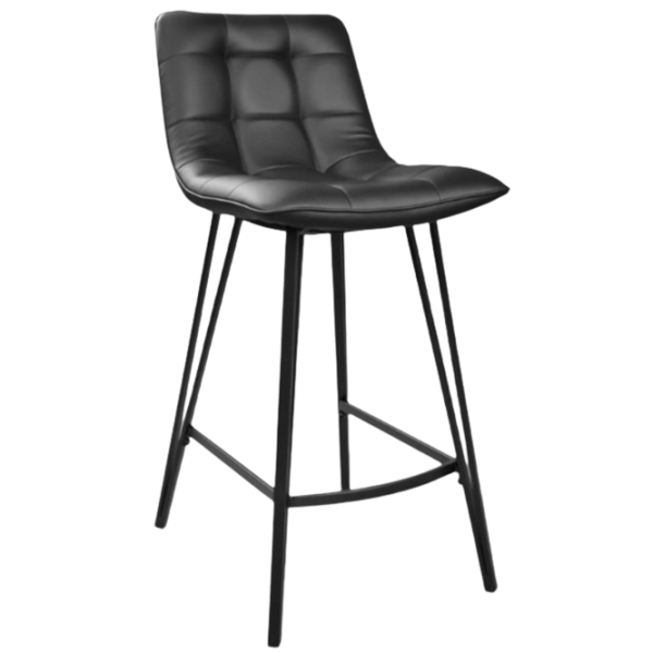 Барный стул Deco LAUS кожа черный+черная ножка Экокожа/ Металл/ Фанера/ Черный photo 1 Барный стул Deco LAUS кожа черный+черная ножка Экокожа/ Металл/ Фанера/ Черный photo 1