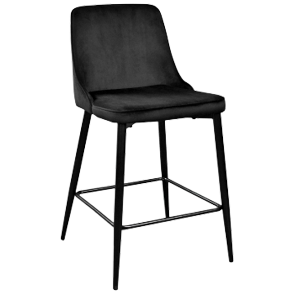 Барный стул Deco Clasic Small Бархат/ Металл/ Черный photo 1