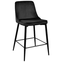 Scaun de bar Deco Clasic Small Catifea/ Metal/ Black