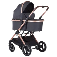 Детская коляска Chipolino Zara 2 in 1 3800931049577/ Антрацит
