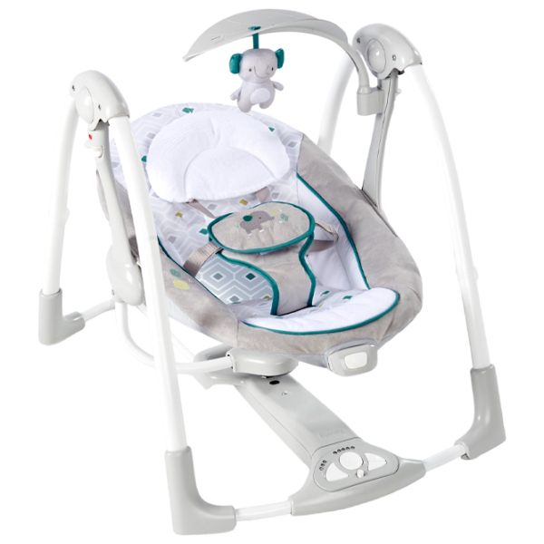 Детские качели Bright Starts Ingenuity ConvertMe Swing 2 Seat Nash (12055) 9 кг/ Серый photo 1