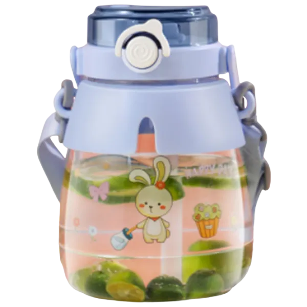 Sticlă pentru apă Sanvcat Double Drink Tiritan Sports Pot Belly Cup Blue photo 1