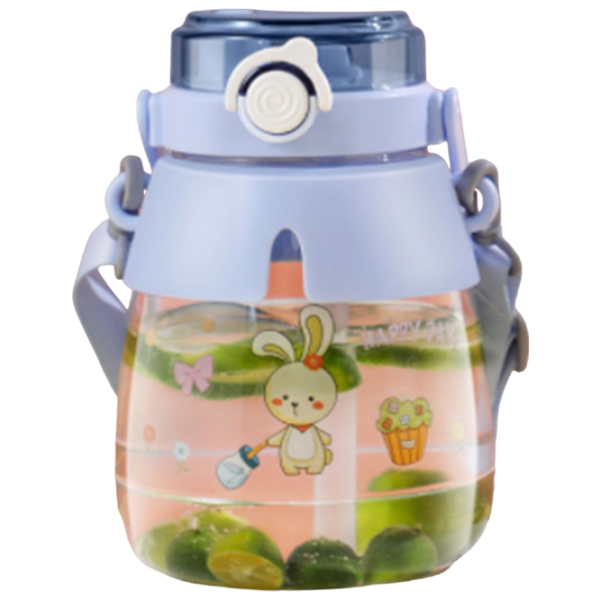 Sticlă pentru apă Sanvcat Double Drink Tiritan Sports Pot Belly Cup Blue photo 1