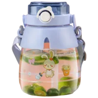 Sticlă pentru apă Sanvcat Double Drink Tiritan Sports Pot Belly Cup Blue