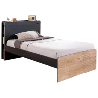 Кровать Cilek 20.58.1303.00 120 x 200 см/ ЛДСП/ Черный