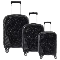 Чемодан CCS 5186 Набор 105л/ Черный