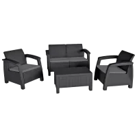 Набор мебели для террасы Keter Bahamas Пластик/ Пластик/ Пластик/ Графитовый