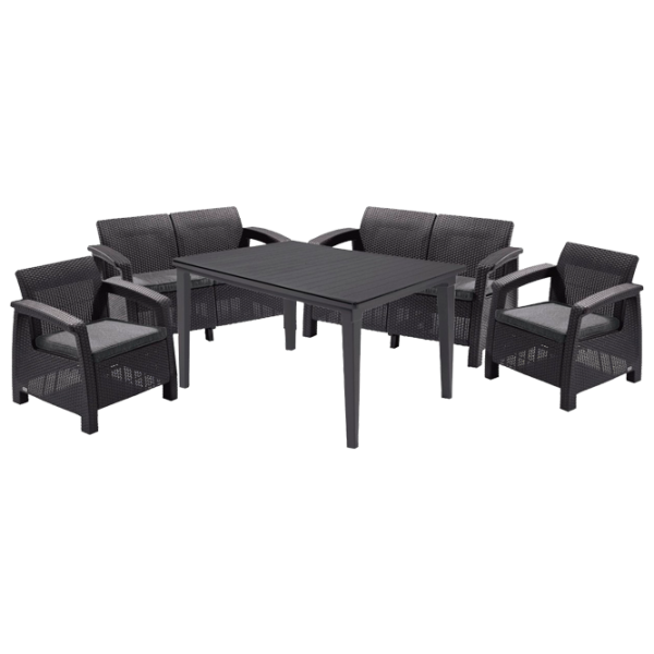 Set mobilă terasă Keter Corfu Fiesta Aluminiu/ Plastic/ Plastic/ Graphite photo 1