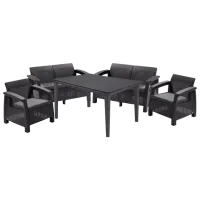 Набор мебели для террасы Keter Corfu Fiesta Алюминий/ Пластик/ Пластик/ Графитовый