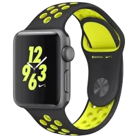 Ремень Apple Watch Nike sport Силикон/ 42 mm/ Черный Желтый
