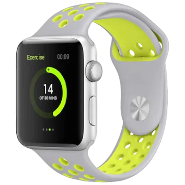 Ремень Apple Watch Nike sport Силикон/ 42 mm/ Белый Желтый photo 1 Ремень Apple Watch Nike sport Силикон/ 42 mm/ Белый Желтый photo 1