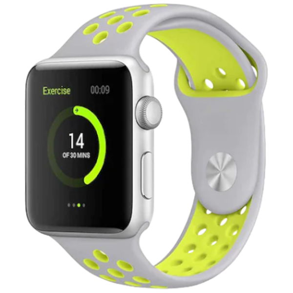 Ремень Apple Watch Nike sport Силикон/ 42 mm/ Белый Желтый photo 1 Ремень Apple Watch Nike sport Силикон/ 42 mm/ Белый Желтый photo 1
