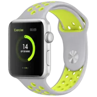 Ремень Apple Watch Nike sport Силикон/ 42 mm/ Белый Желтый