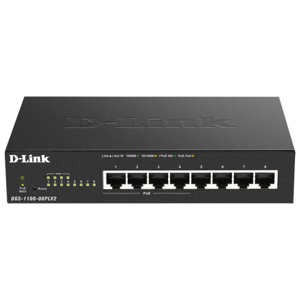 Switch D-Link DGS-1100-08PLV2 Black photo 1