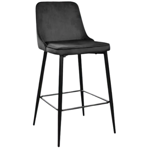 Scaun de bar Deco (НФ-0004892) Catifea/ Metal/ Black photo 1
