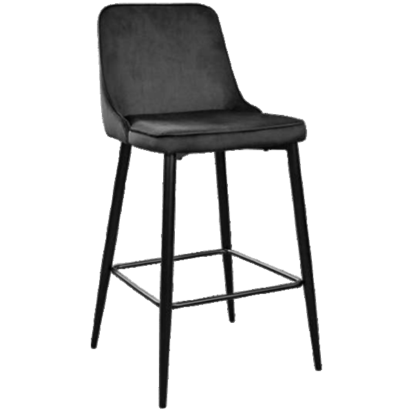 Scaun de bar Deco (НФ-0004892) Catifea/ Metal/ Black photo 1