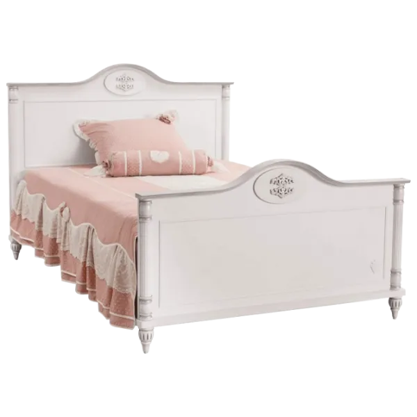 Кровать Cilek Romantic 100 x 200 см/ ЛДСП/ Белый photo 1