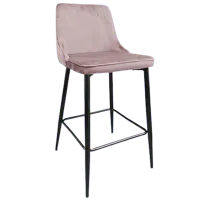 Scaun de bar DecoPrim (НФ-0002154) Catifea/ Metal/ Pink
