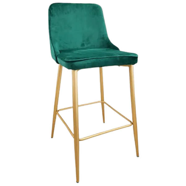 Scaun de bar Deco (НФ-0002153) Catifea/ Metal/ Green photo 1