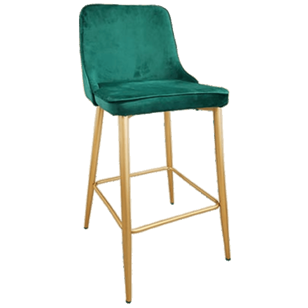 Scaun de bar Deco (НФ-0002153) Catifea/ Metal/ Green photo 1
