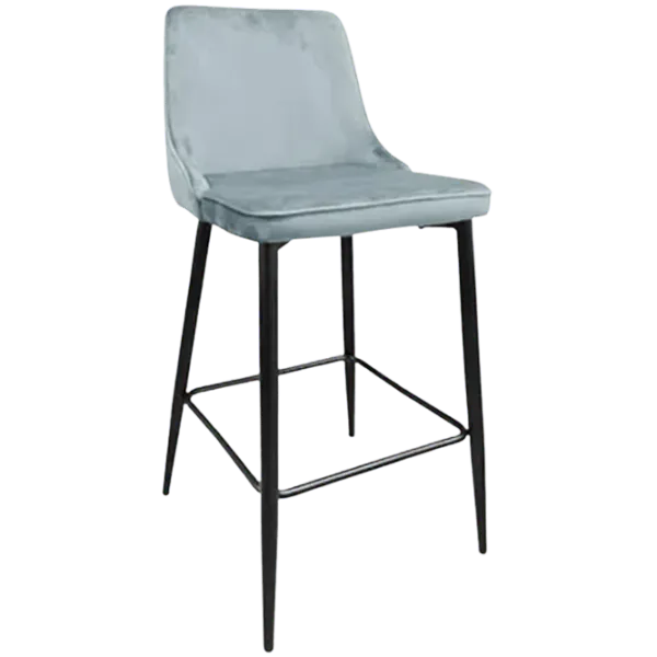 Scaun de bar Deco (НФ-0002155) Catifea/ Metal/ Light Blue photo 1