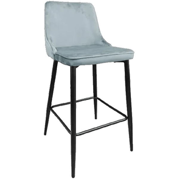 Scaun de bar Deco (НФ-0002155) Catifea/ Metal/ Light Blue photo 1