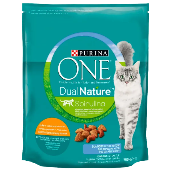 Корм для кошек сухой Purina DualNature Spirulina 07299 0.75 кг/ Курица photo 1