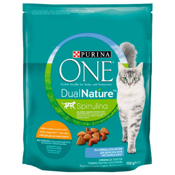 Корм для кошек сухой Purina DualNature Spirulina 07299 0.75 кг/ Курица photo 1