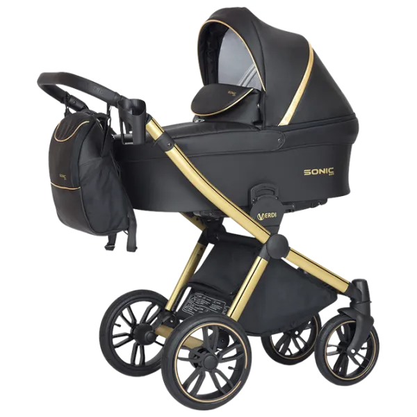 Детская коляска Verdi Sonic Soft 3 in 1 NR7/ Черный photo 1