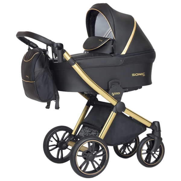 Детская коляска Verdi Sonic Soft 3 in 1 NR7/ Черный photo 1