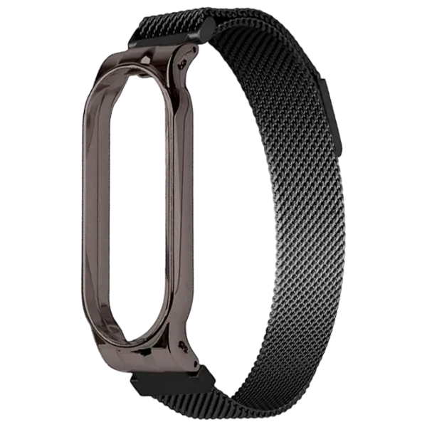 Ремень Mi Band 5 Milanese Металл/ Черный Lucios photo 1