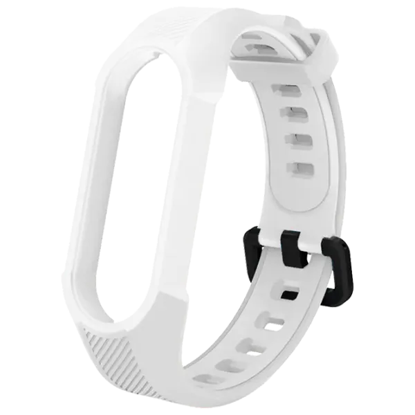 Curelușă Mi Band 5 Opaska Silicon/ White photo 1