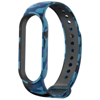 Ремень Mi Band 5 Силикон/ Синий Como