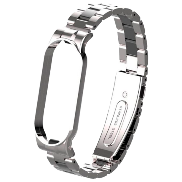 Ремень Mi Band 5 Stainless Cталь/ Серебристый Черный photo 1