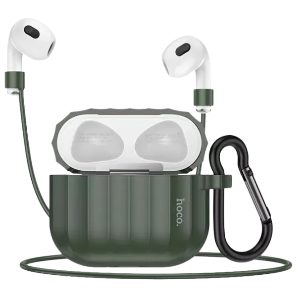 Husă pentru căști Apple AirPods 3 (WB22 Glory) Hoco/ Silicon/ Green photo 1